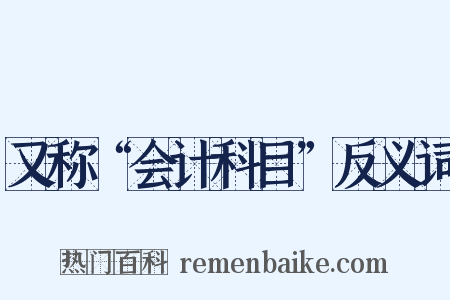 又称“会计科目”反义词是什么意思的图片